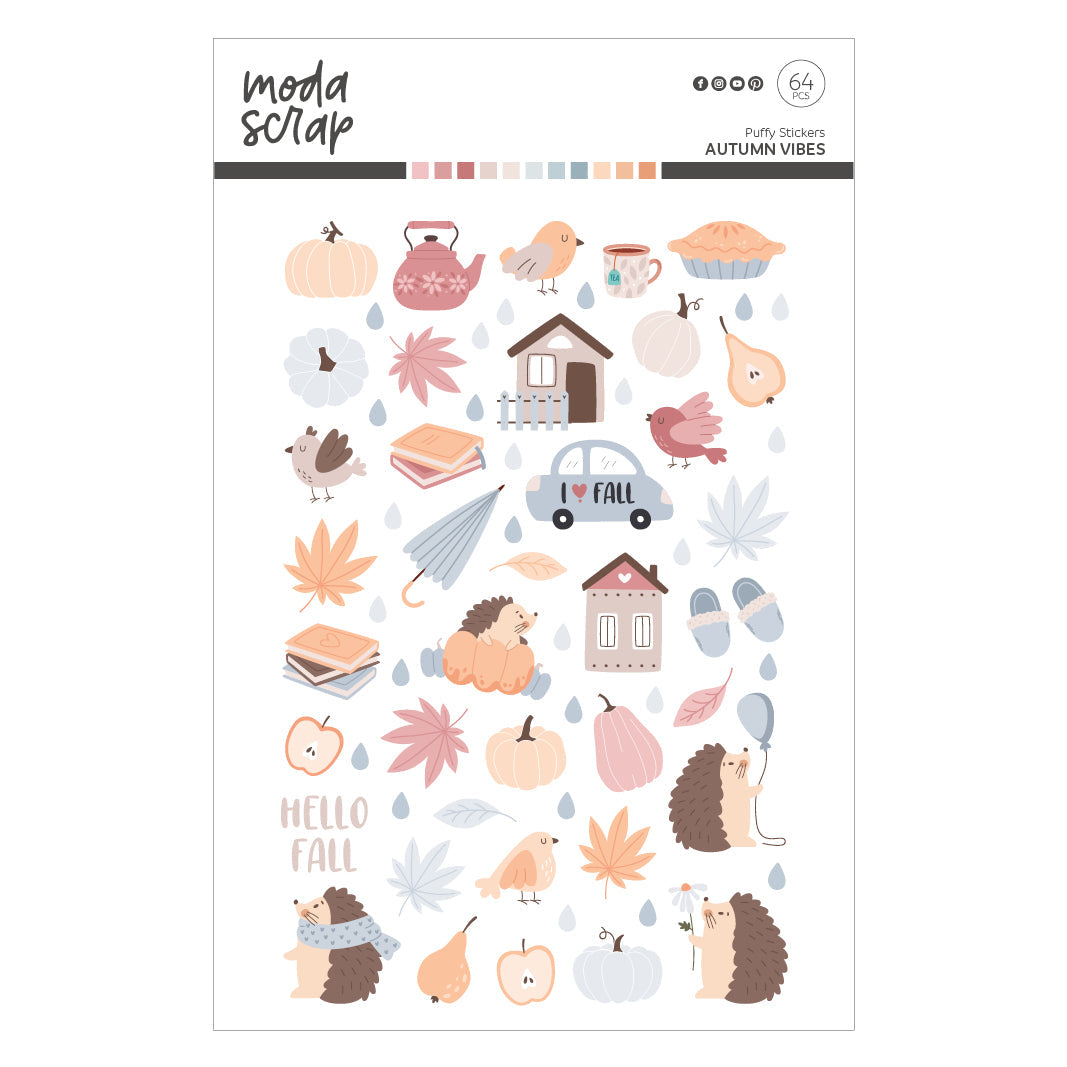 ModaScrap Autumn Vibes Puffy Stickers msps-007