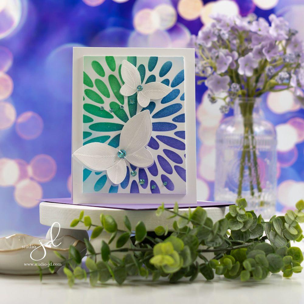 Simon Says Stamp Stencil Modern Flower 1028st Celebrate Butterfly Card | color-code:ALT02