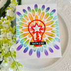 Simon Says Stamp Stencil Modern Flower 1028st Celebrate Student Card