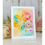 Simon Says Clear Stamps Modern Heart Quilt sss302701c Dear Friend Love You Card | color-code:ALT06