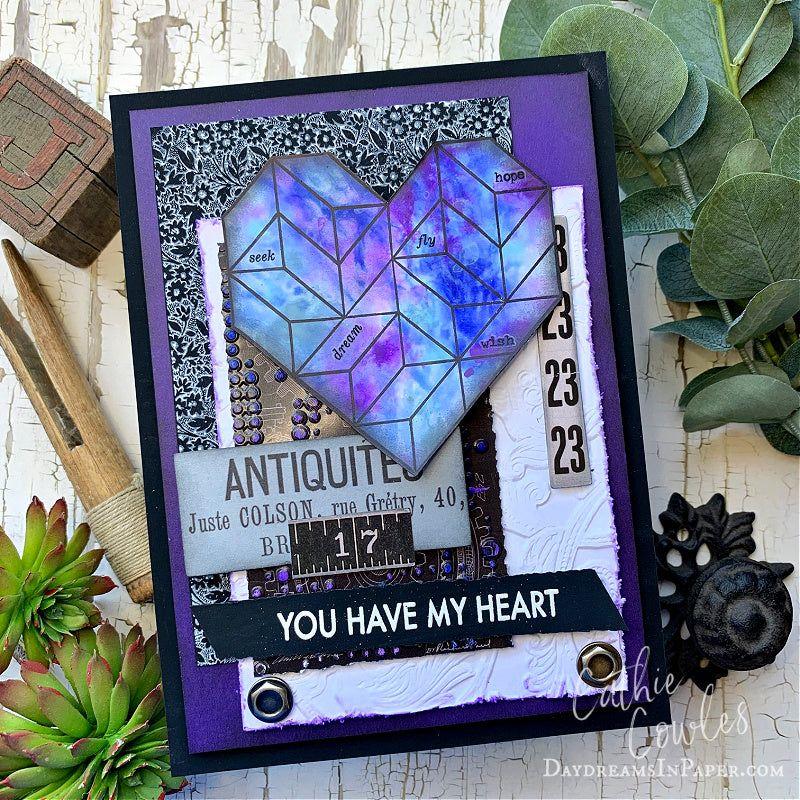 Simon Says Clear Stamps Modern Heart Quilt sss302701c Dear Friend