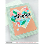 Simon Says Clear Stamps Modern Heart Quilt sss302701c Dear Friend Thanks Card | color-code:ALT04