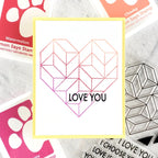 Simon Says Clear Stamps Modern Heart Quilt sss302701c Dear Friend