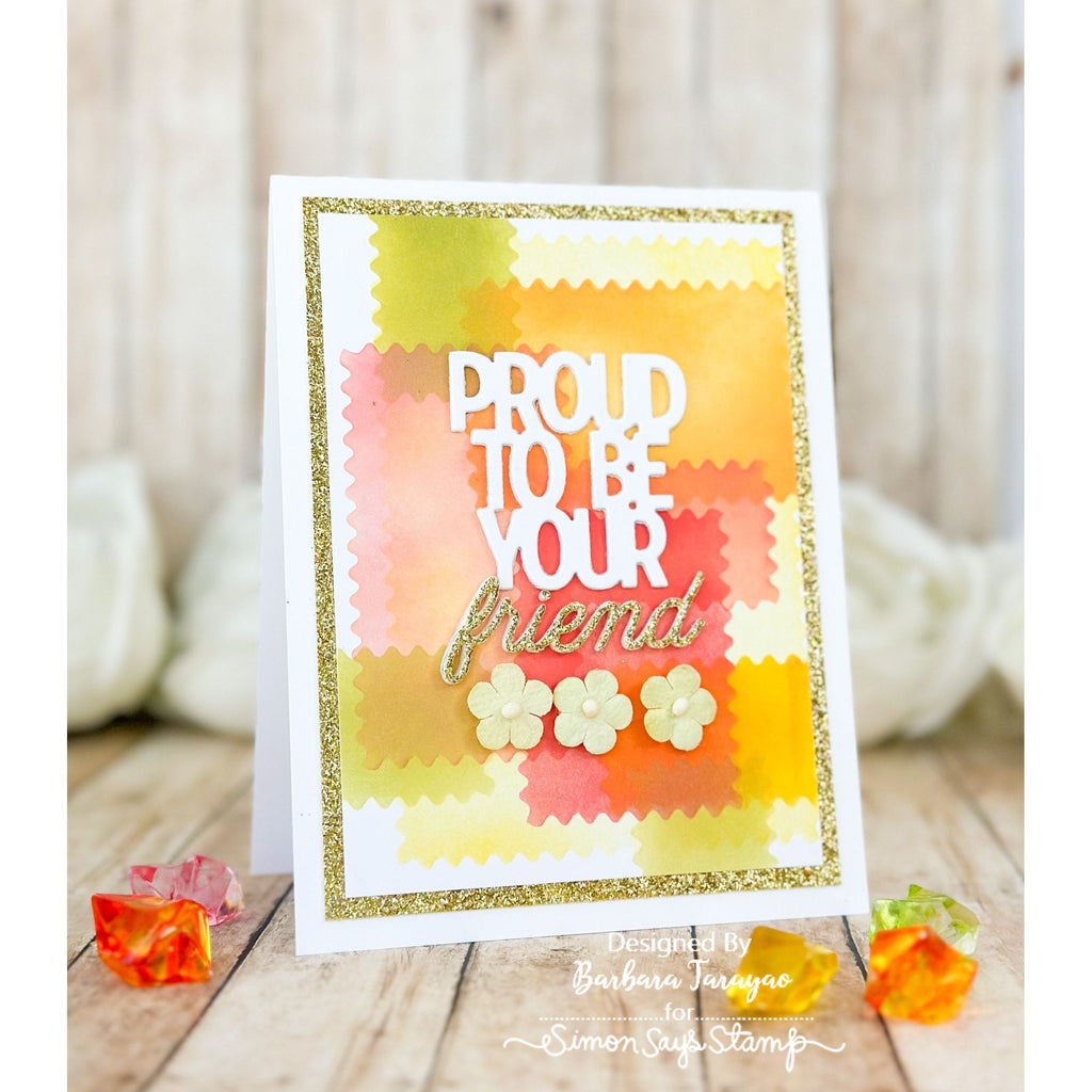 Simon Says Stamp Stencils Modern Postage Stamp Edges And Rectangles ssst221675c Dear Friend