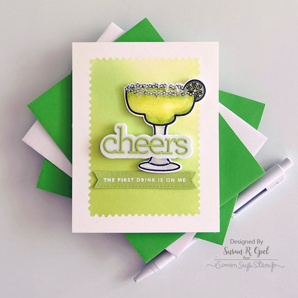 Simon Says Stamp Stencils Modern Postage Stamp Edges And Rectangles ssst221675c Dear Friend