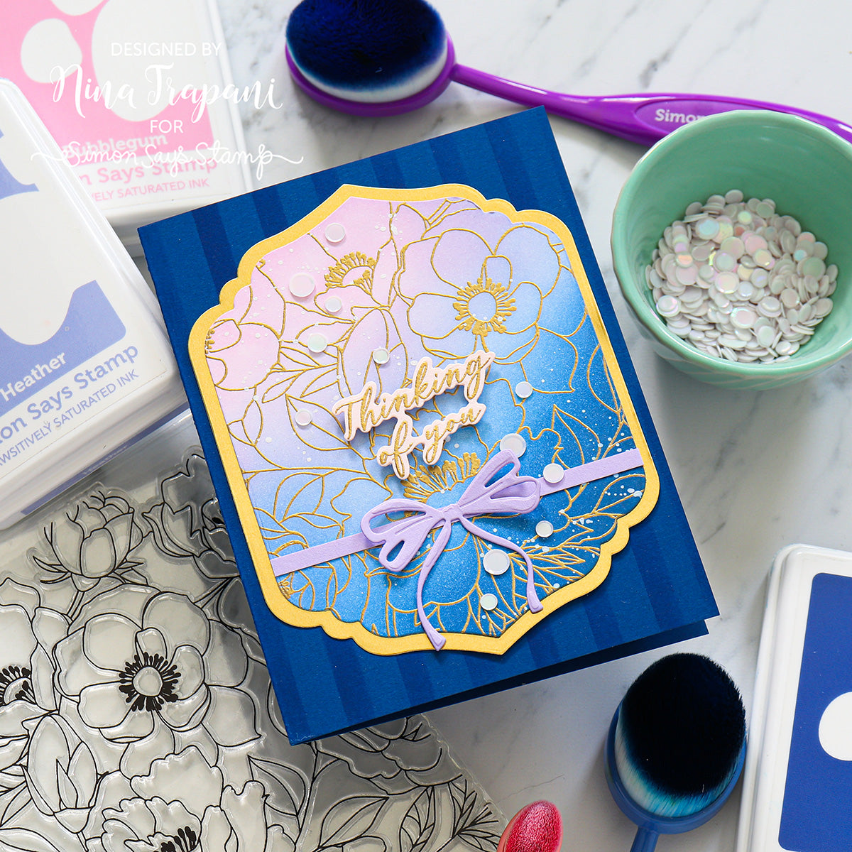 Simon Says Stamp Modern Teardrops Wafer Dies 1367sd Happy Camper