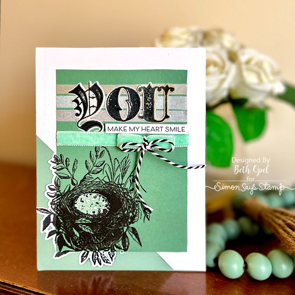 Simon Says Stamp Monogram Wafer Dies 1357sdc You Make My Heart Smile Card