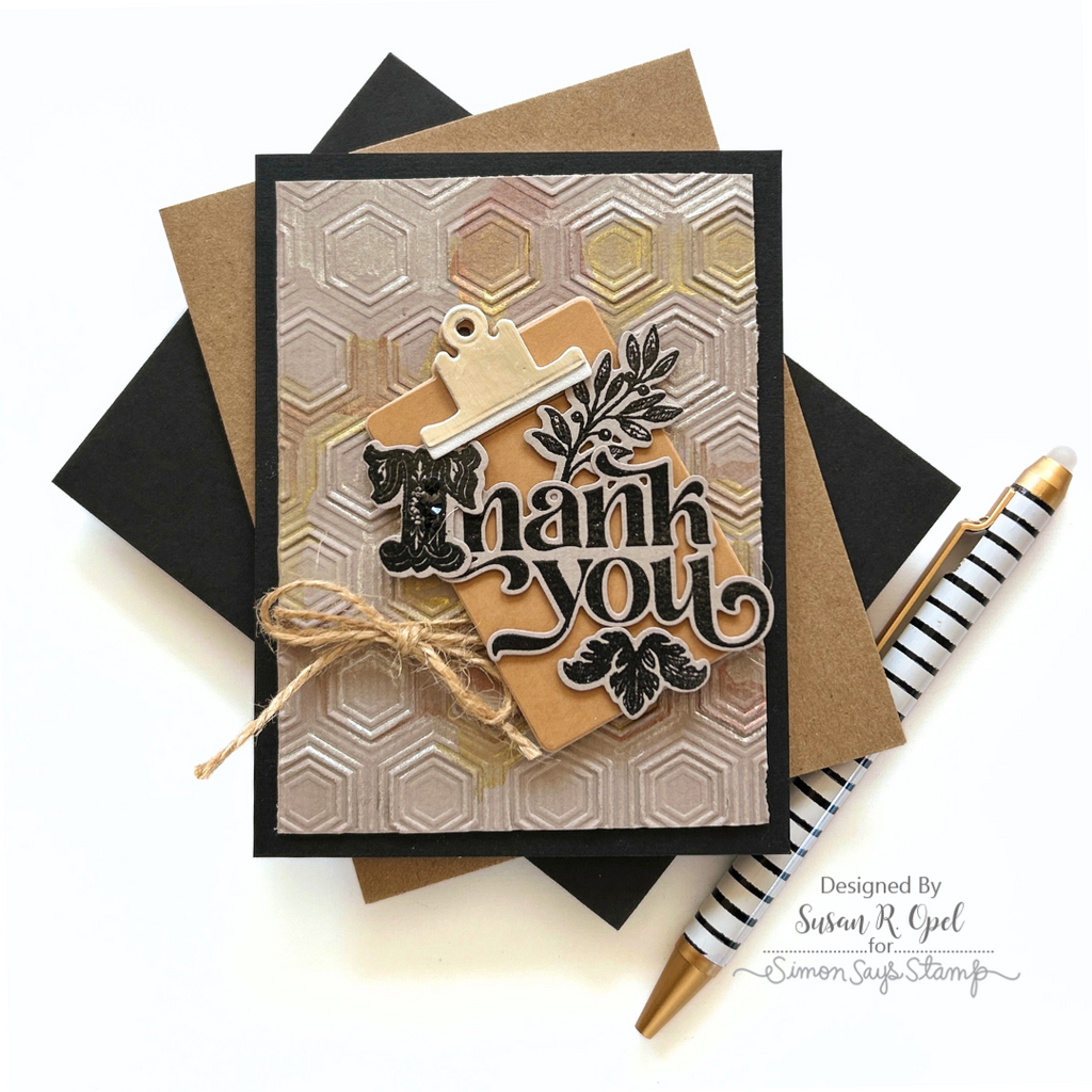Simon Says Clear Stamps Monogram 2244ssc Thank You Card