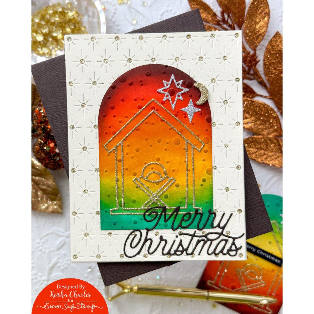 Simon Says Stamp Monoline Merry Christmas Wafer Dies sssd112887 All The Joy Christmas Card