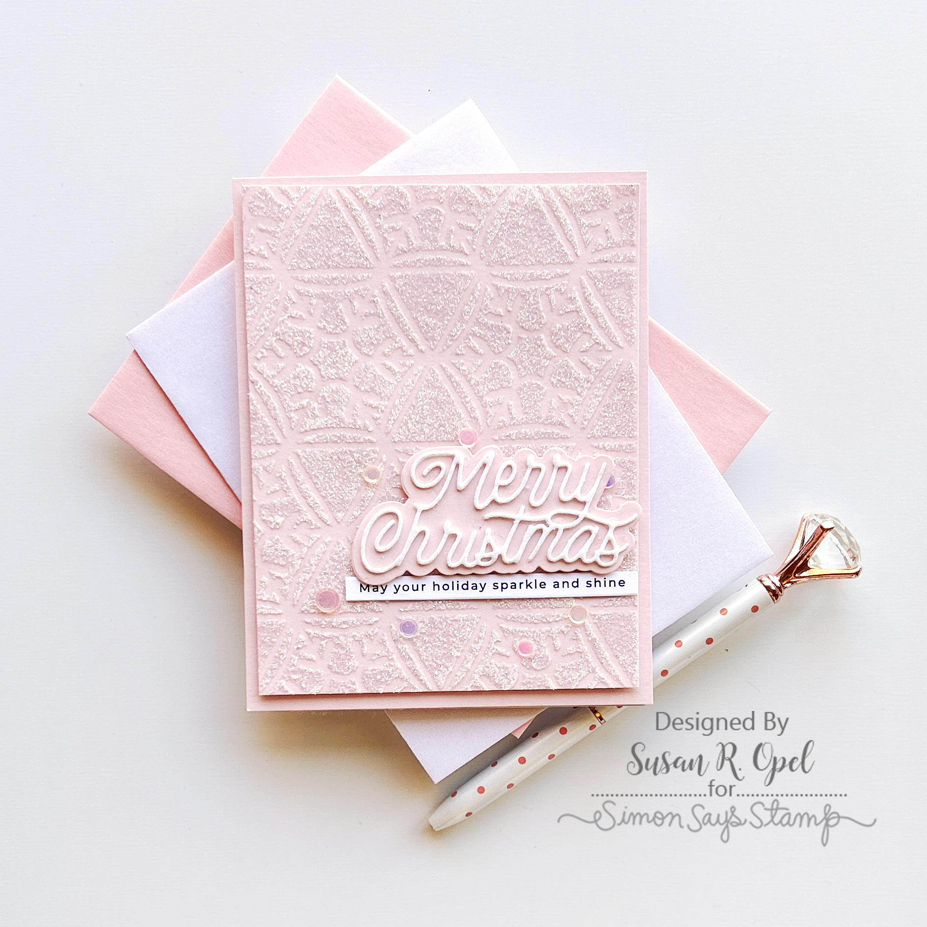 Simon Says Stamp Monoline Merry Christmas Wafer Dies sssd112887 All The Joy Christmas Card