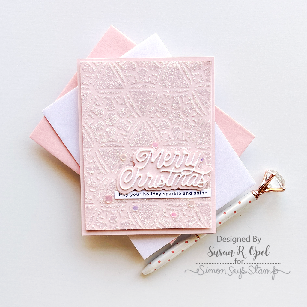 Simon Says Stamp Monoline Merry Christmas Wafer Dies sssd112887 All The Joy Christmas Card