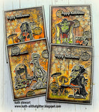 Tim Holtz Monster Reunion Stamps with Simon Says Stamp Dies Bundle setmr26 Kath Stewart Halloween Party Invitations | color-code:ALT08