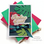 Simon Says Stamp Monstera Wafer Die 1202mdc DieCember Christmas Card