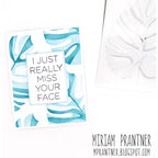 Simon Says Stamp Stencils Monstera 1050mt Cheering for You Miss You Card | color-code:ALT05