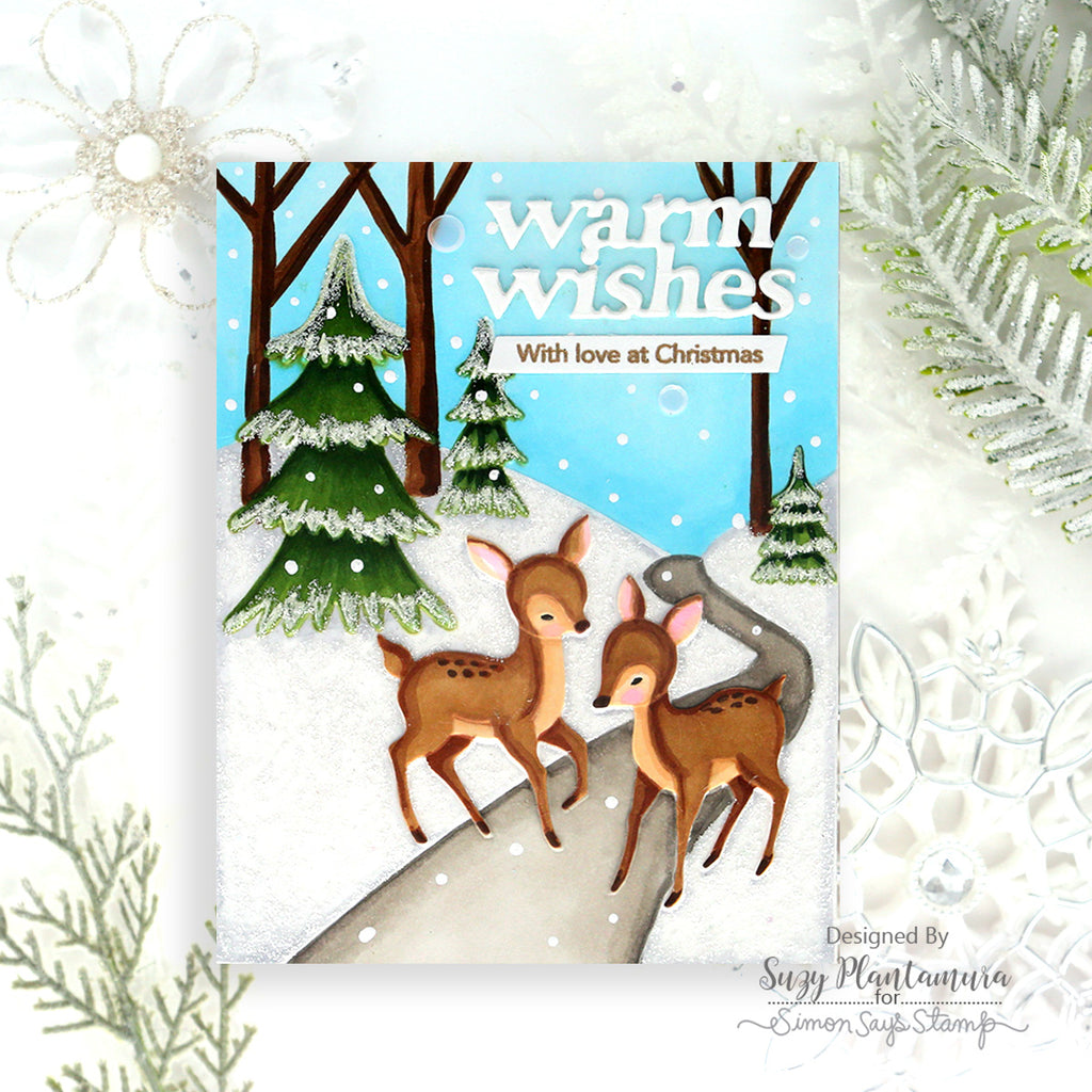 Simon Says Stamp Embellishment Mix Moonlit Snow 1225ms DieCember Christmas Card