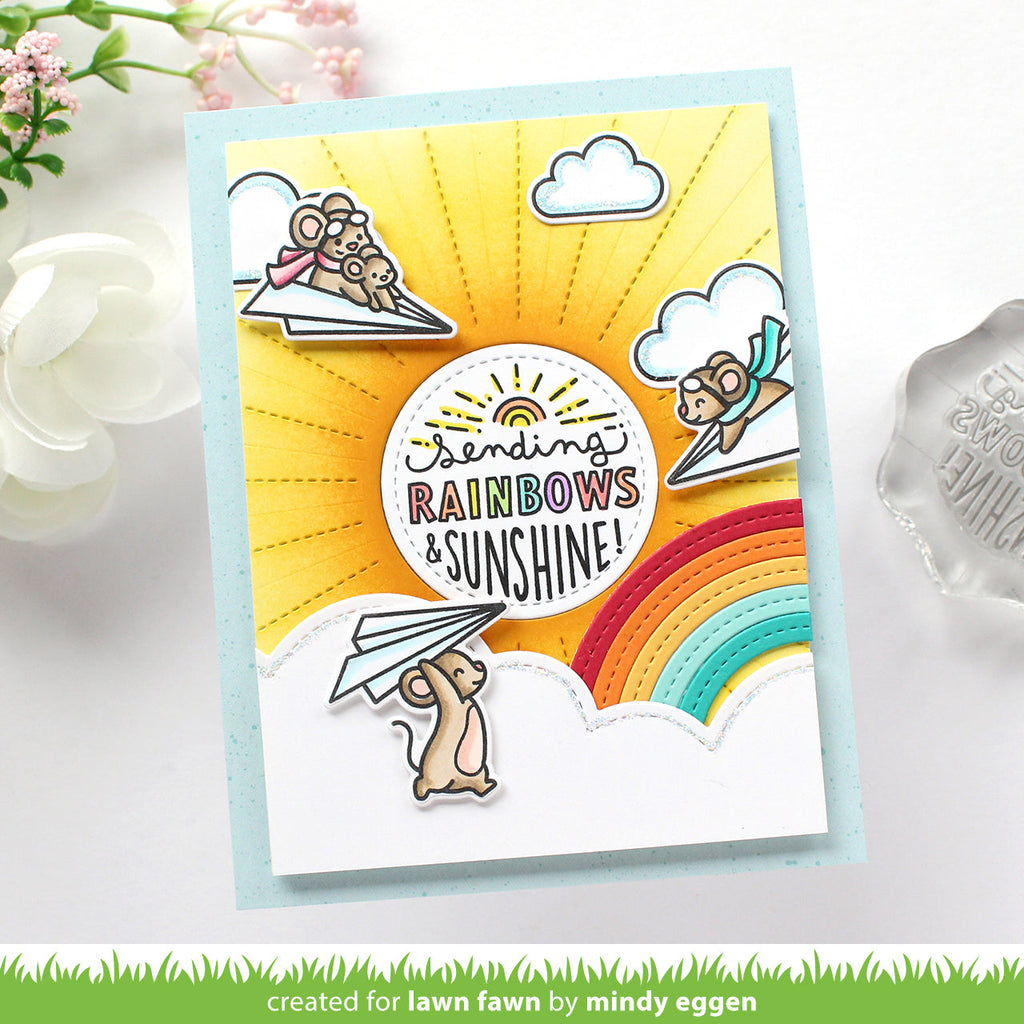 Lawn Fawn More Magic Messages Clear Stamps lf3134 sending rainbows | color-code:alt1