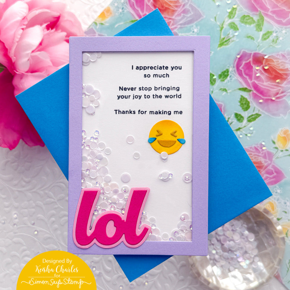 Simon Says Stamp More A7 Rectangles Wafer Dies 8019sd Happy Camper LOL Card | color-code:ALT02