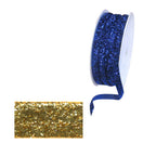 Morex Ribbon 1/4 Inch 6mm Gold Velvet Glitter 5 Yards