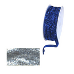 Morex Ribbon 1/4 Inch 6mm Silver Velvet Glitter 5 Yards