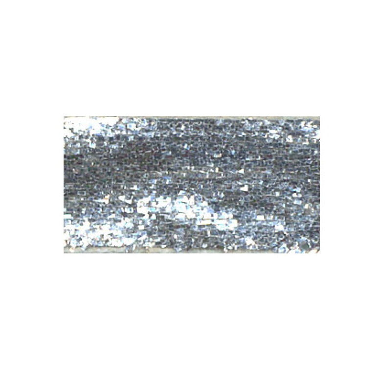 Morex Ribbon 1/4 Inch 6mm Silver Velvet Glitter 5 Yards Swatch