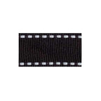 Morex Ribbon 5/8 Inch Black Grosgrain Stitch 5 Yards Swatch