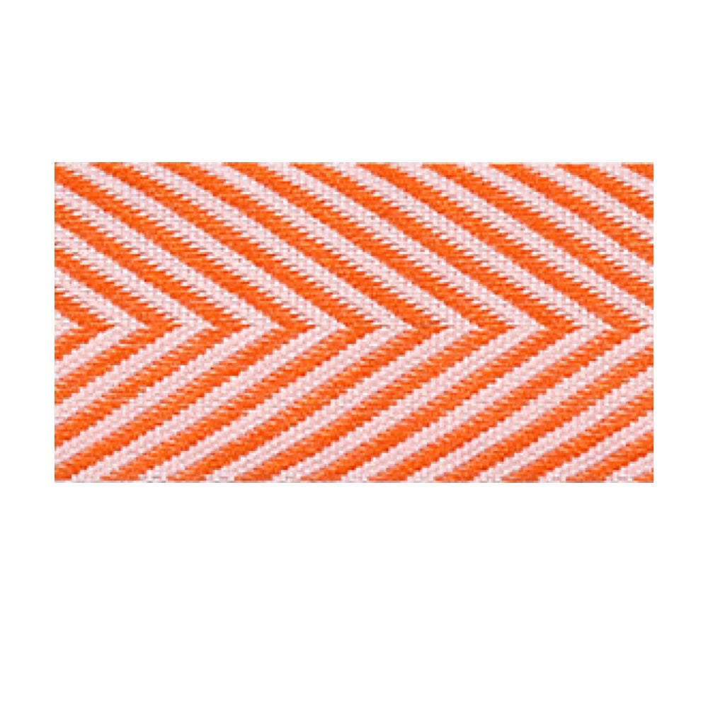 Morex Ribbon 5/8 Inch Orange Herringbone 5 Yards Swatch