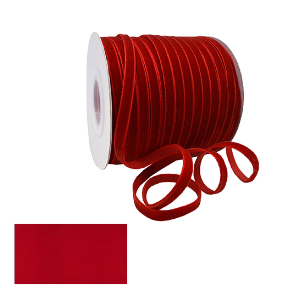Morex Ribbon 5/8 Inch Red Viviana Velvet 5 Yards