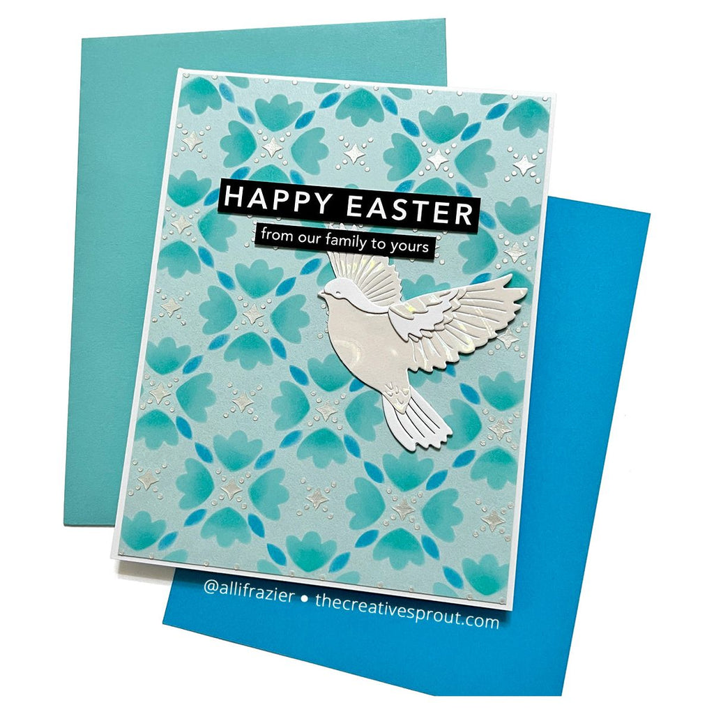 Simon Says Stamp Stencils Mosaic Tulips 1018st Splendor Easter Card | color-code:ALT03