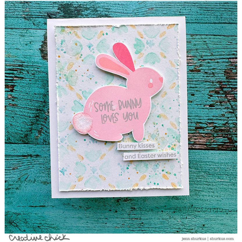 Simon Says Stamp Stencils Mosaic Tulips 1018st Splendor Easter Card