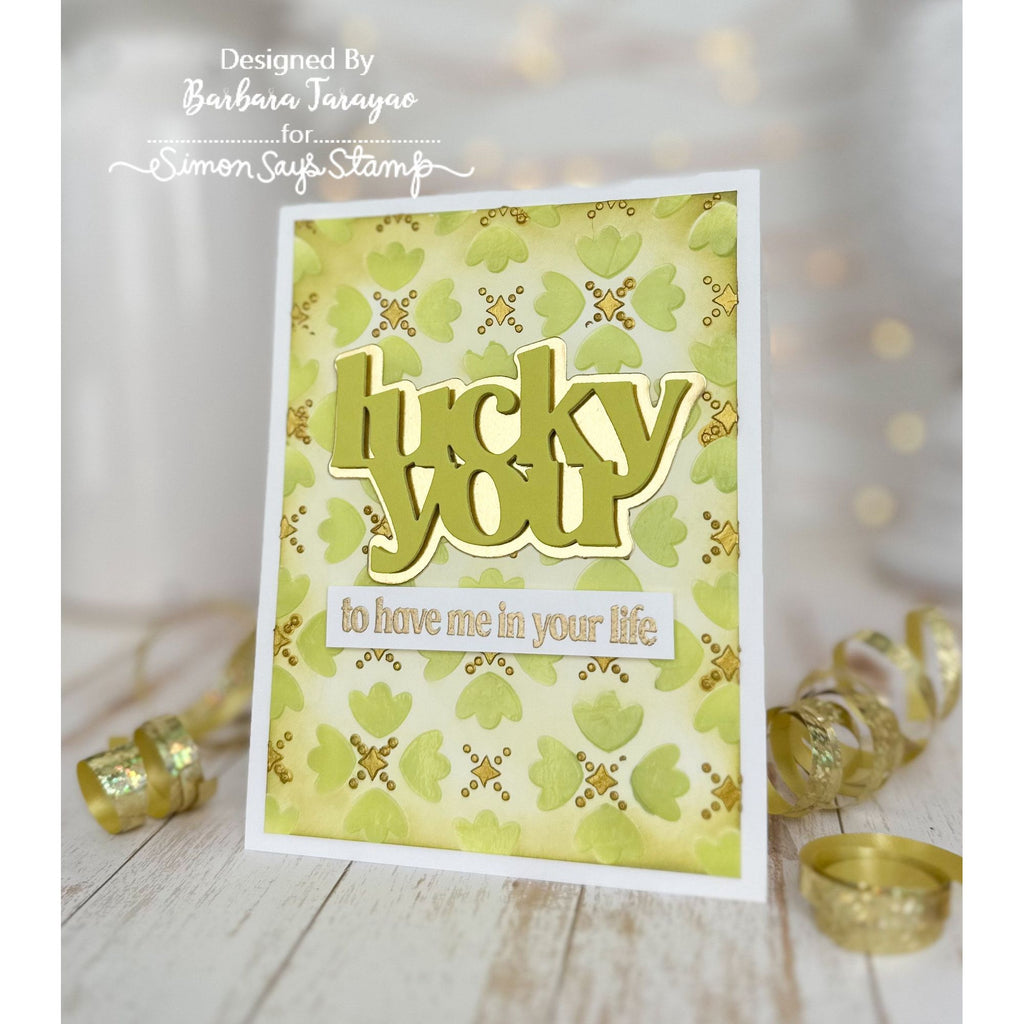 Simon Says Stamp Stencils Mosaic Tulips 1018st Splendor Lucky Card | color-code:ALT02