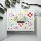 Simon Says Stamp Stencils Mosaic Tulips 1018st Splendor Thanks Card