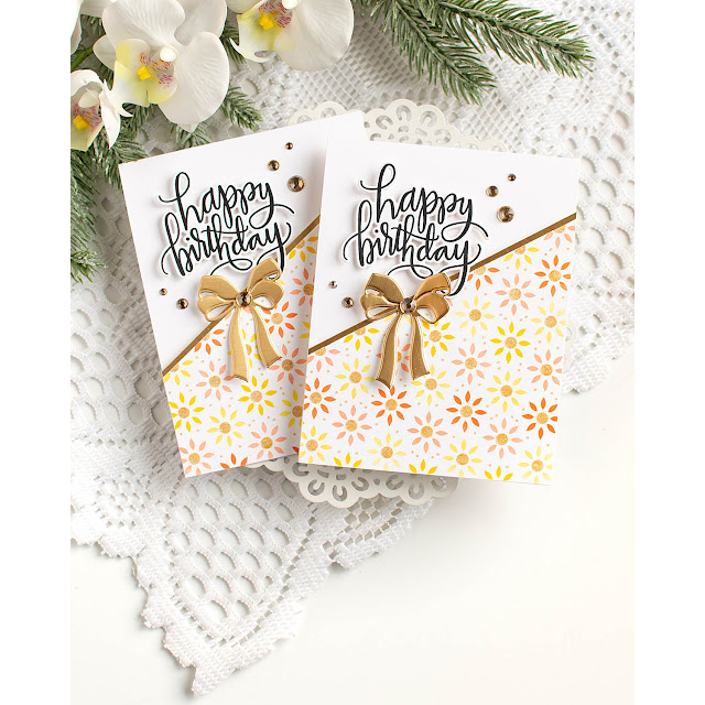 Simon Says Stamp Set of 5 Stencils Mosaic Petals 1082st You Are My Favorite Birthday Cards | color-code:ALT10