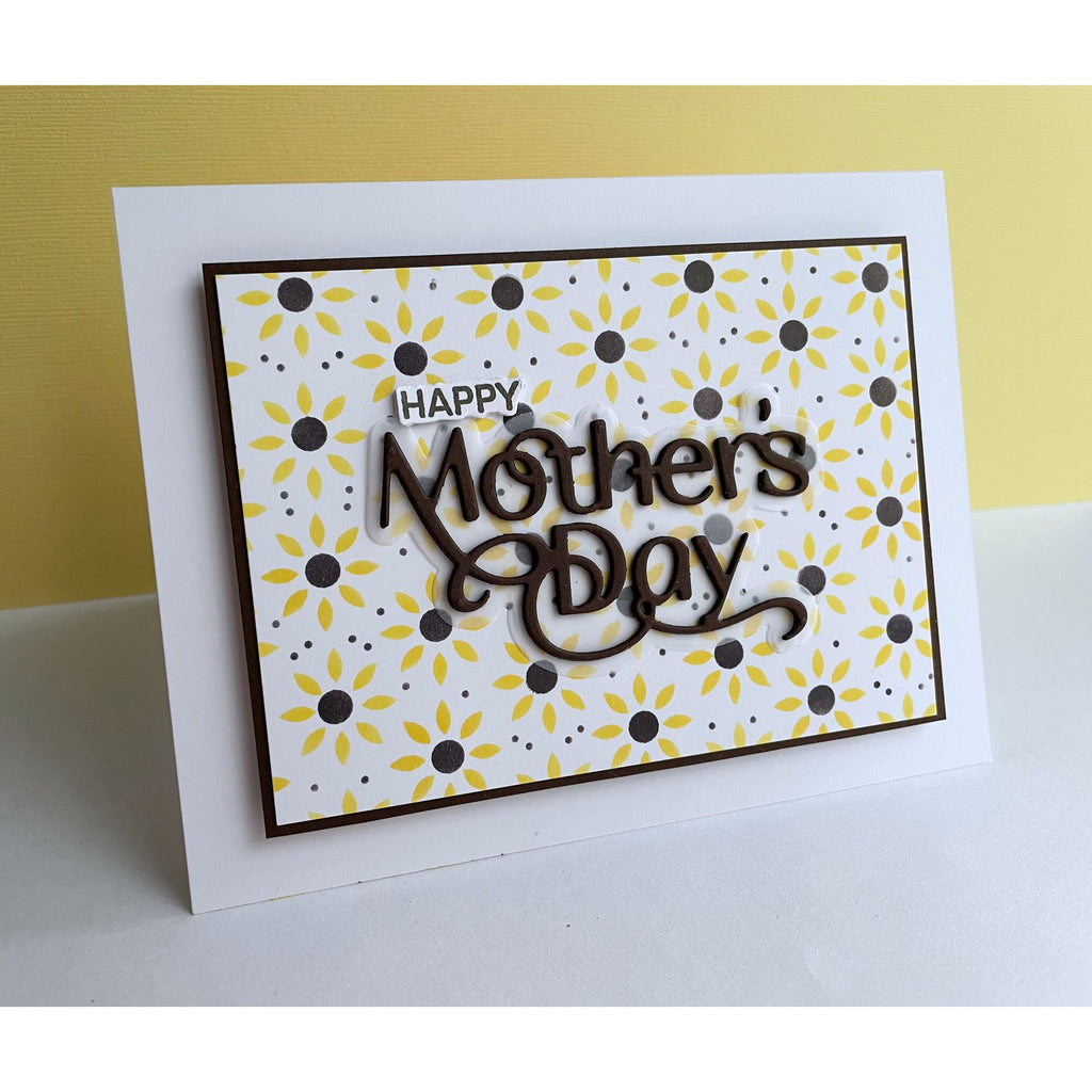 Simon Says Stamp Set of 5 Stencils Mosaic Petals 1082st You Are My Favorite Mother's Day Card | color-code:ALT05