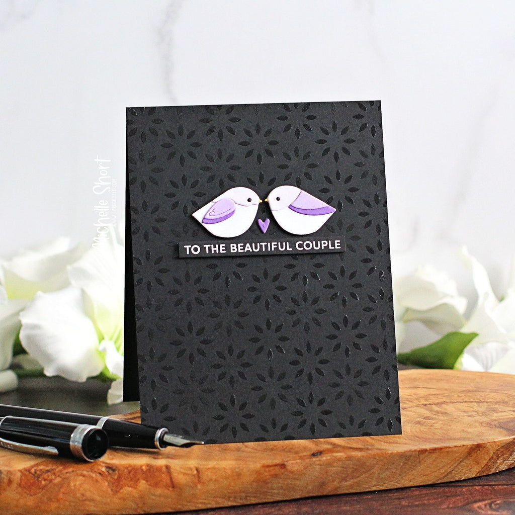 Simon Says Stamp Set of 5 Stencils Mosaic Petals 1082st You Are My Favorite Wedding Card | color-code:ALT01