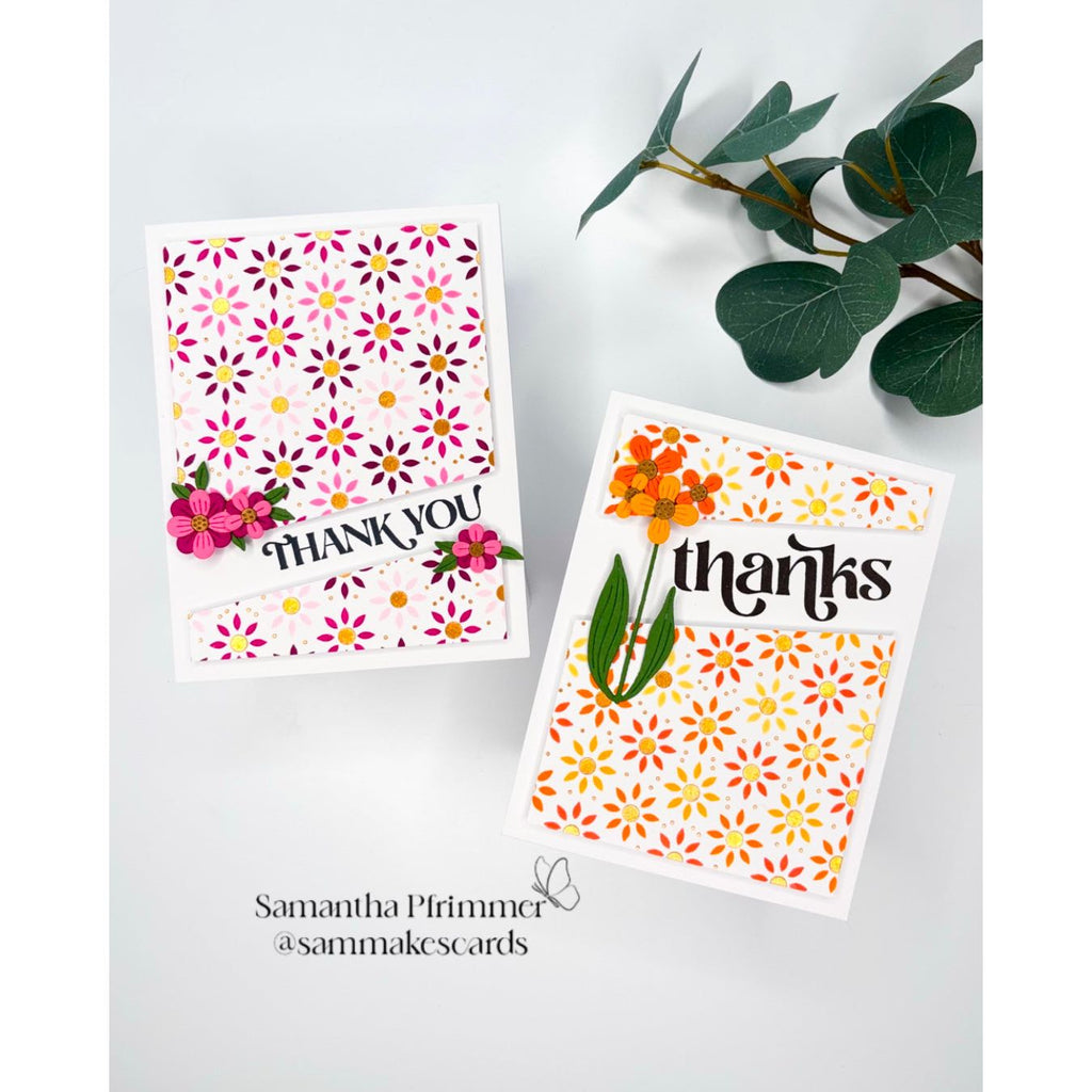 Simon Says Stamp Set of 5 Stencils Mosaic Petals 1082st You Are My Favorite Thanks Cards