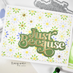 Simon Says Stamp Set of 5 Stencils Mosaic Petals 1082st You Are My Favorite Just Because Card | color-code:ALT08