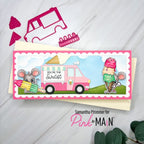 Pink and Main Ice Cream Truck Dies pnm645 you're the sweetest