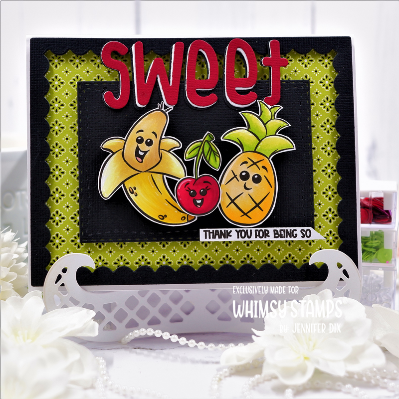Whimsy Stamps Fun Fruit Clear Stamps KHB203 sweet
