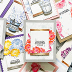 Multiple Colorful Handmade Cards featuring Harvest and Gather