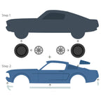 Honey Bee Lovely Layers Muscle Car Dies hbds-llmsclc Detailed Image