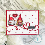 Trinity Stamps My One and Gnomely Clear Stamp Set tps-301 Valentine gnome card