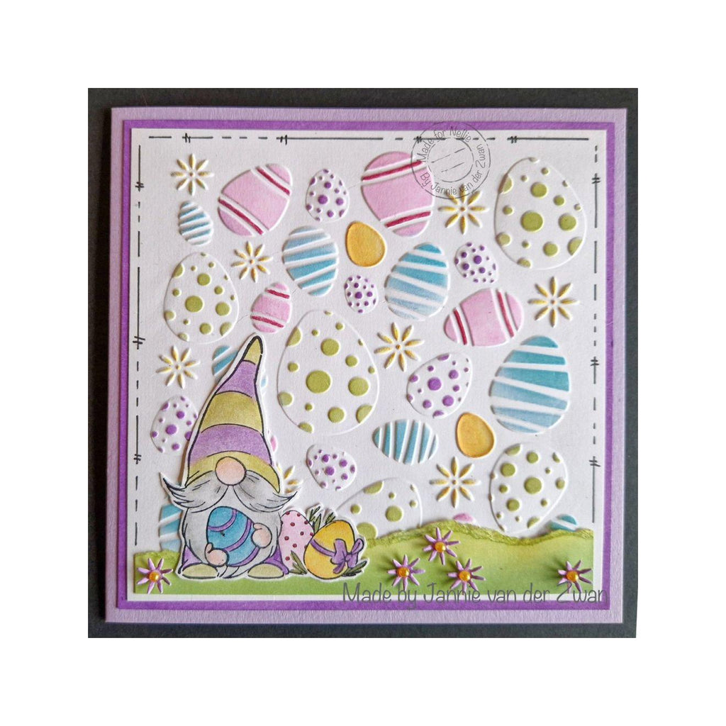 Nellie's Choice Easter Eggs Background 3D Embossing Folder nef3d066 spring