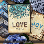 Tim Holtz Cling Rubber Stamps Sign Painter cms484 love you