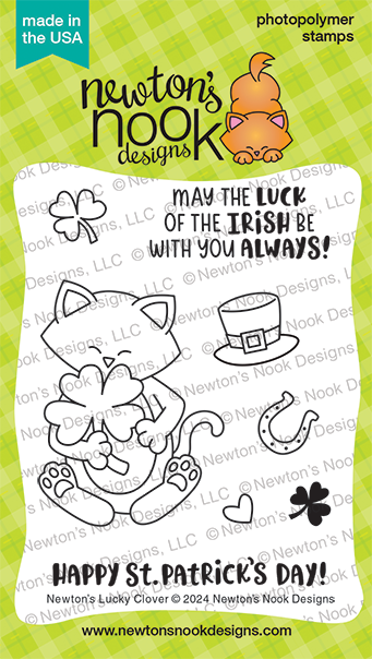 Newton's Nook Newton's Lucky Clover Clear Stamps nn2402s01