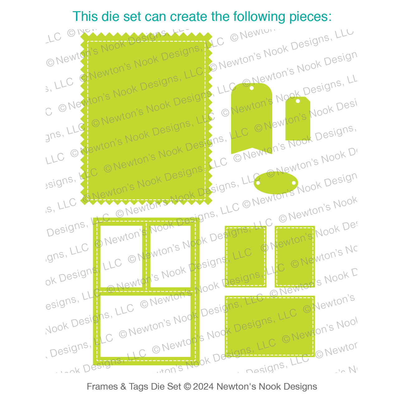Newton's Nook Designs Frames and Tags Dies nn2403d01 layout