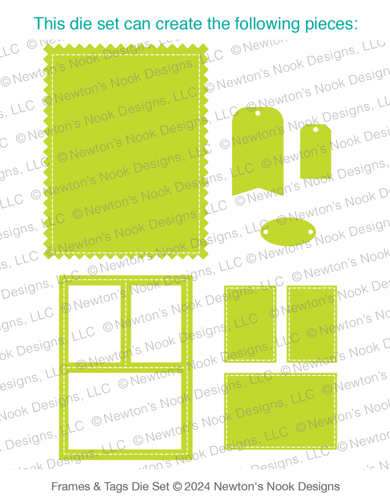 Newton's Nook Designs Frames and Tags Dies nn2403d01 layout