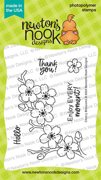 Newton's Nook Designs Cherry Blossom Clear Stamps nn2404s03