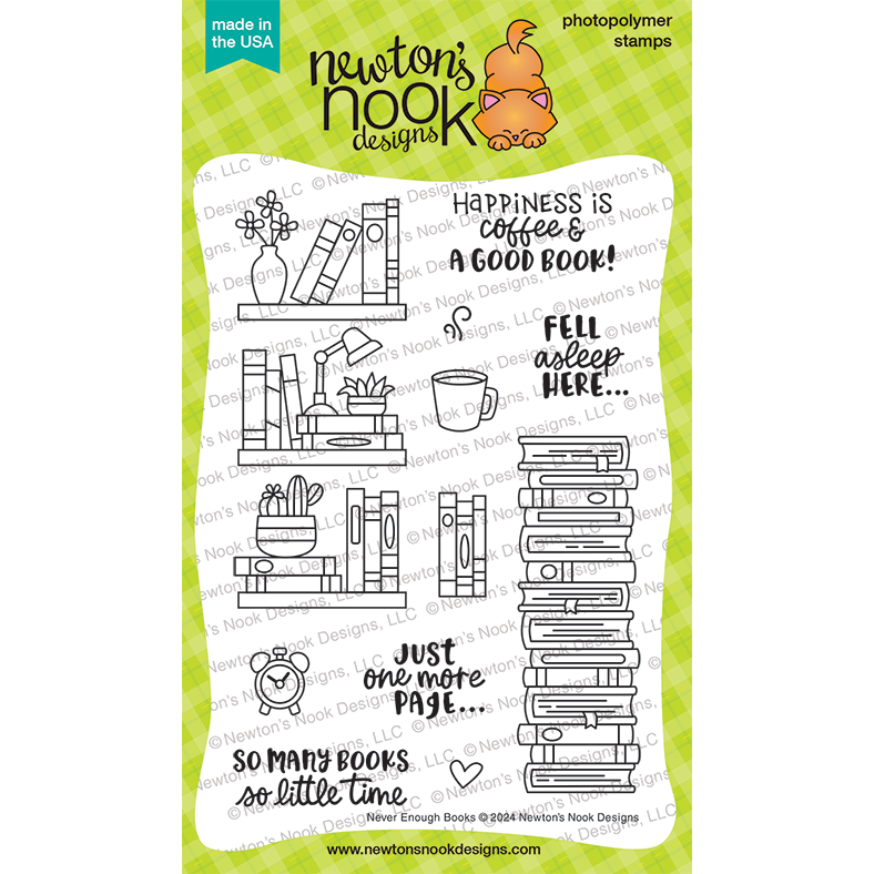 Newton's Nook Designs Never Enough Books Clear Stamps nn2404s04