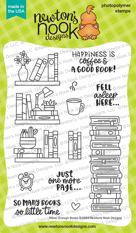Newton's Nook Designs Never Enough Books Clear Stamps nn2404s04