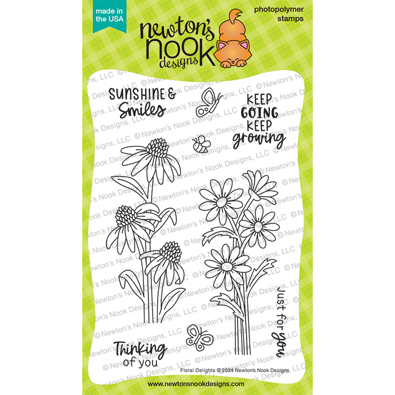 Newton's Nook Designs Floral Delights Clear Stamps nn2404s05